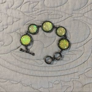 Yellow costume jewelry bracelet